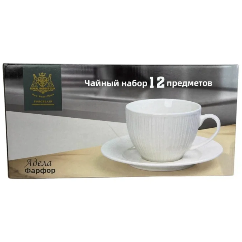 Чайный набор 12пр белый Адела RRC RRC000062 2