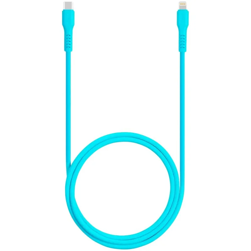 Кабель ttec USB-C - Lighting 60ВТ PD/QC Fast Charge 1.2 м Blue Neon (2DK60NM) 2