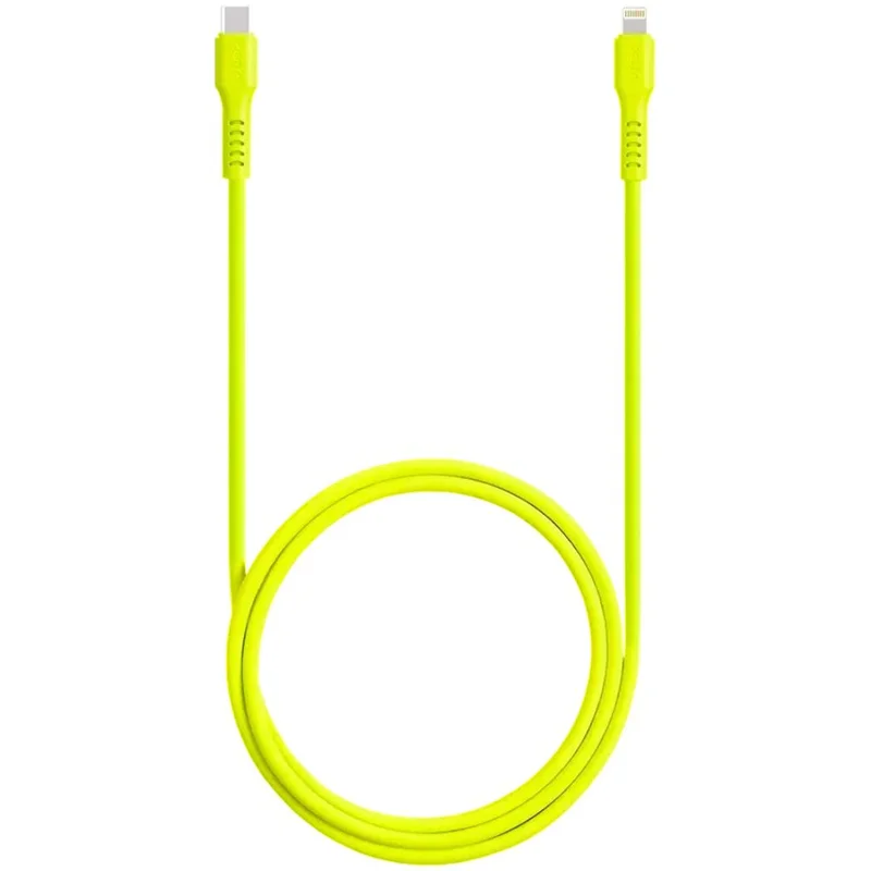 Кабель ttec USB-C - Lighting 60ВТ PD/QC Fast Charge 1.2 м Yellow Neon (2DK60NS) 2