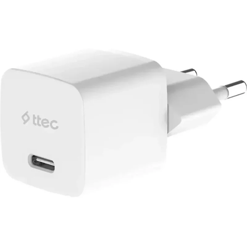 Адаптер и кабель ttec SmartCharger GAN 20W PD, Кабель USB-C - Lightning, 1,5 м White (2SCG20LB) 2