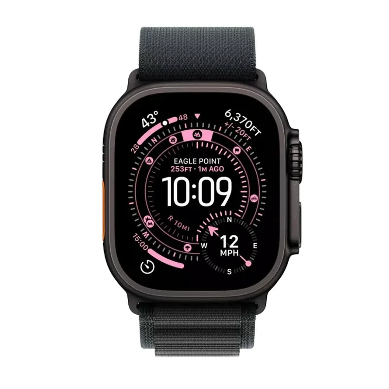 Смарт Часы Apple Watch Ultra 3 GPS + Cellular 49mm Black Titanium Case with Black Alpine Loop - Smal 2