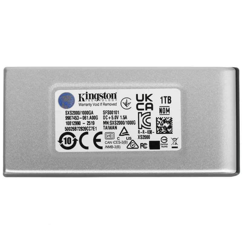 Внешний SSD 1TB Kingston SXS2000 USB-A 3.2 Black (SXS1000/1000GA) 3