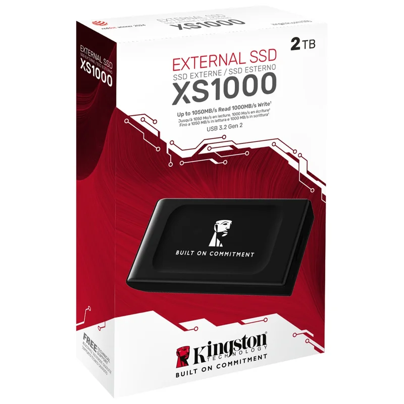 Внешний SSD 2TB Kingston SXS1000 USB-A 3.2 Black (SXS1000/2000GA) 3