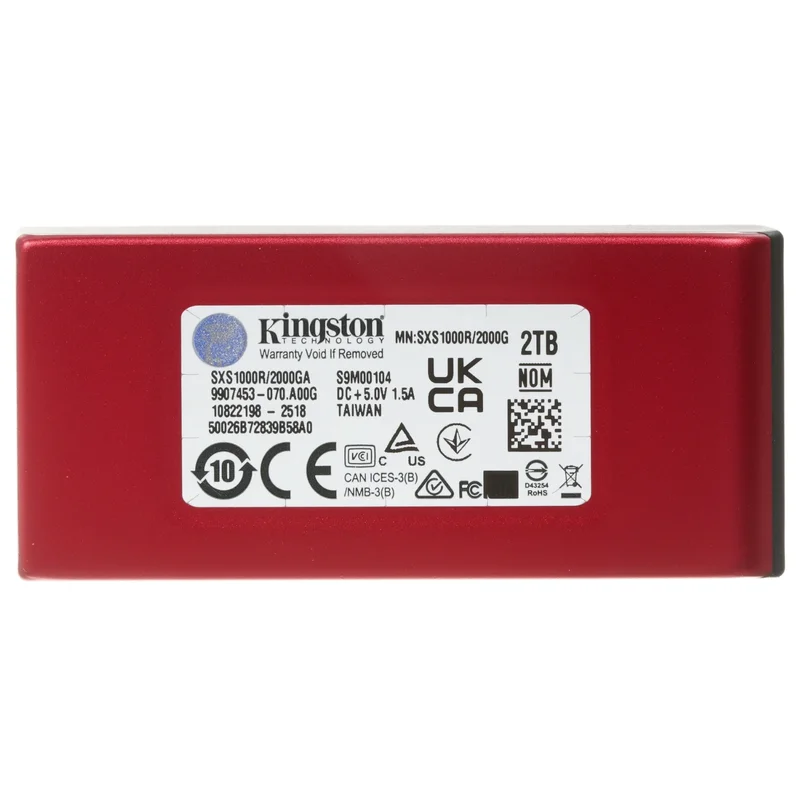 Внешний SSD 2TB Kingston SXS1000R USB-A 3.2 Red (SXS1000R/2000GA) 3