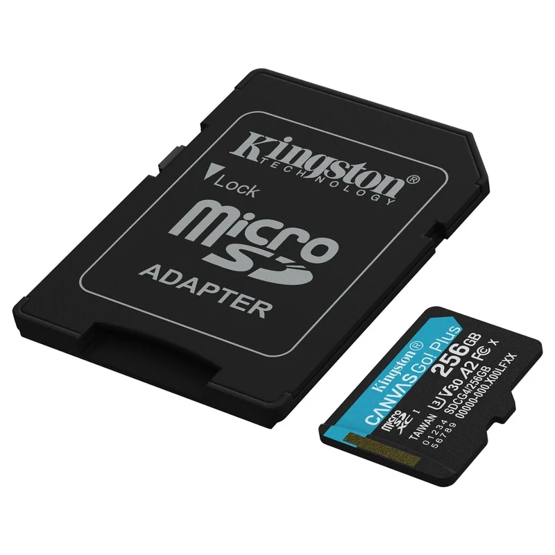 Карта памяти MicroSD 256GB Kingston Canvas Go, Class 10 + SD Adapter (SDCG4/256GB) 2