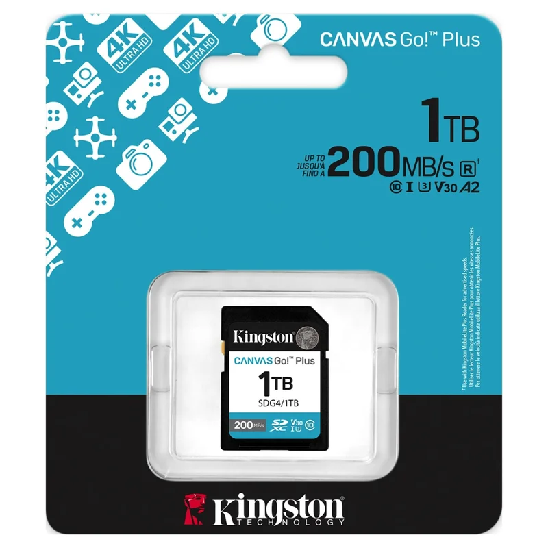Карта памяти SD 1TB Kingston Canvas Go, Class 10 (SDG4/1TB) 3