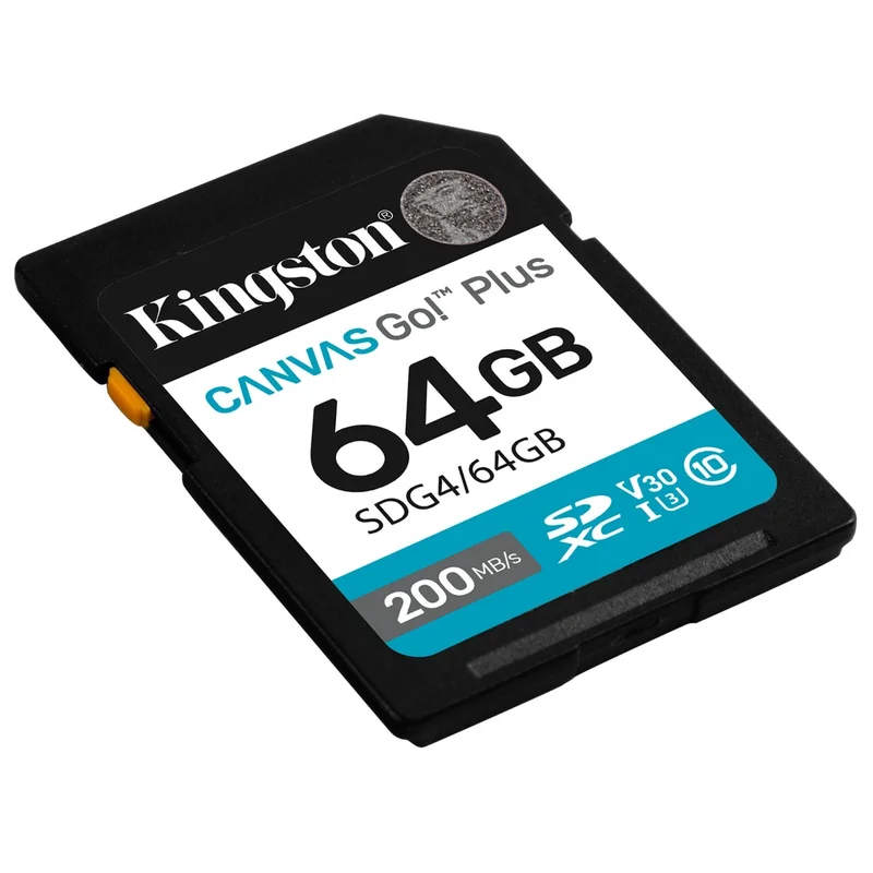 Карта памяти SD 64GB Kingston Canvas Go, Class 10 (SDG4/64GB) 2