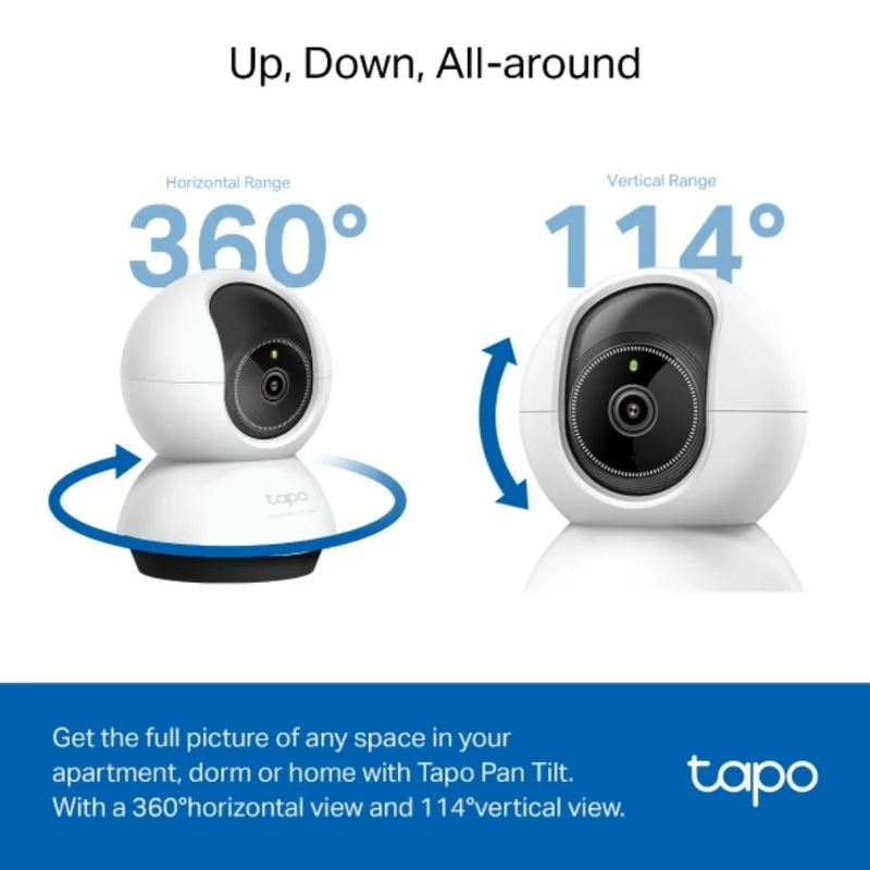 WiFi камера TP-Link Tapo TC74, 5MP, поворотно-наклонная с ИИ (Tapo TC74) 5