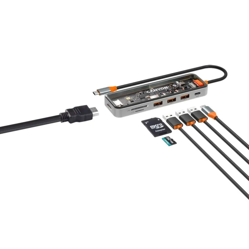 Мультипортовый адаптер CANYON 7in1 (DS-13) 6