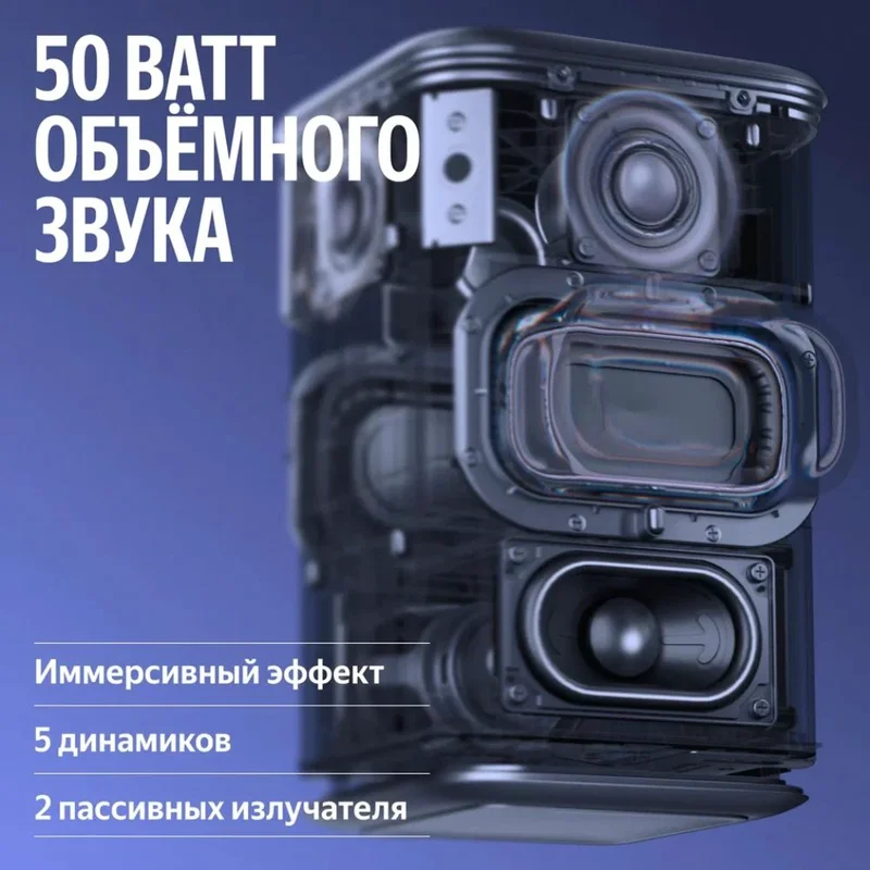 Умная колонка Яндекс Станция 3 с Алисой, Zigbee™, 50 Вт, (фиолетовый) 7