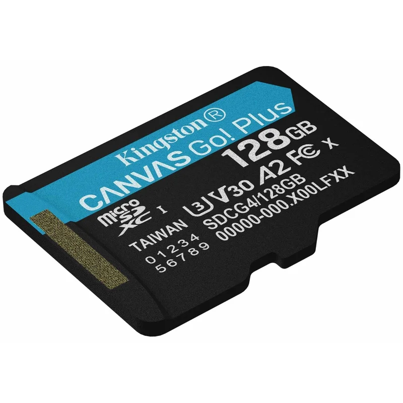 Карта памяти, Kingston, SDCG4/128GBSP, MicroSDXC 128GB, Canvas Go Plus, A2, U3, V30, без адаптера SD 2
