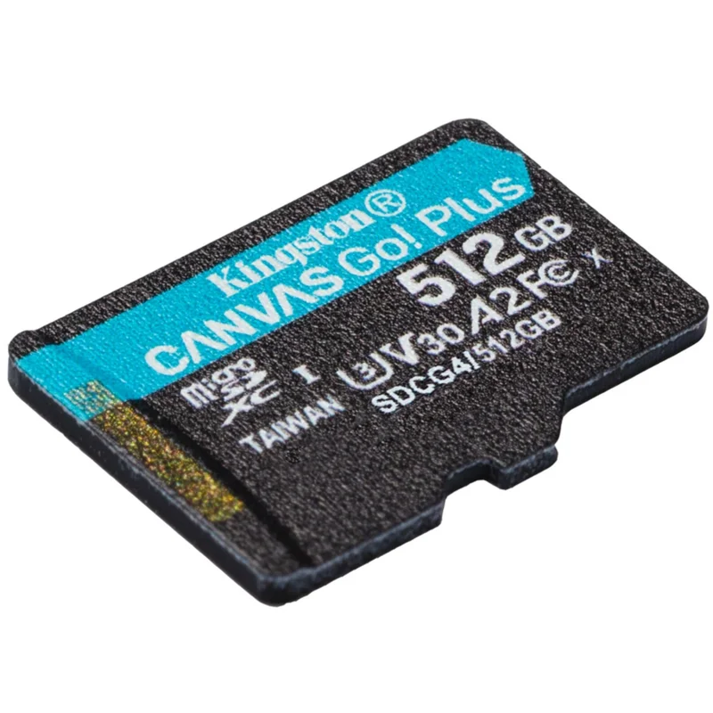 Карта памяти, Kingston, SDCG4/512GBSP, MicroSDXC 512GB, Canvas Go Plus, A2, U3, V30, без адаптера SD 2