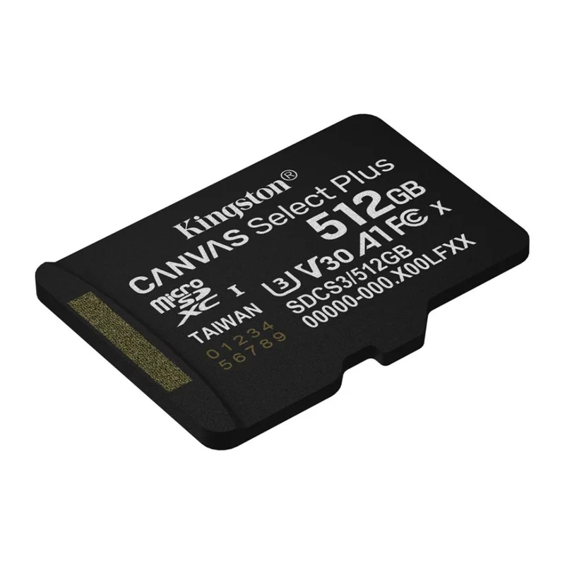Карта памяти, Kingston, SDCS3/512GBSP, MicroSDXC 512GB, Canvas Select Plus, A1, U3, V30, без адаптер 2
