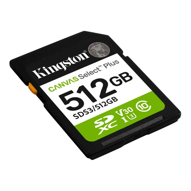 Карта памяти Kingston SDS3/512GB, SDXC 512GB, Canvas Select Plus, C10, UHS-I, U3, V30 2