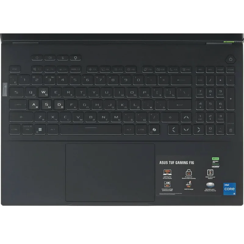Игровой ноутбук 16'' Asus TUF Gaming F16 (Ci5 14450HX-16-512-RTX5050 8-D)(FX608JHR-RV143) 7