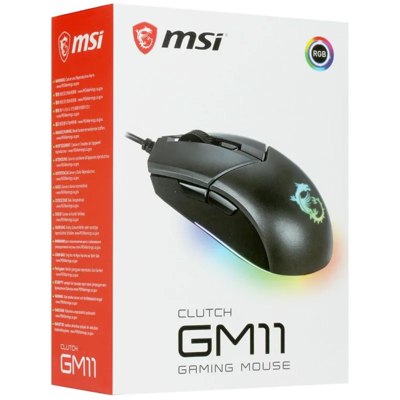 Мышь игровая проводная MSI Clutch GM11, Black 9