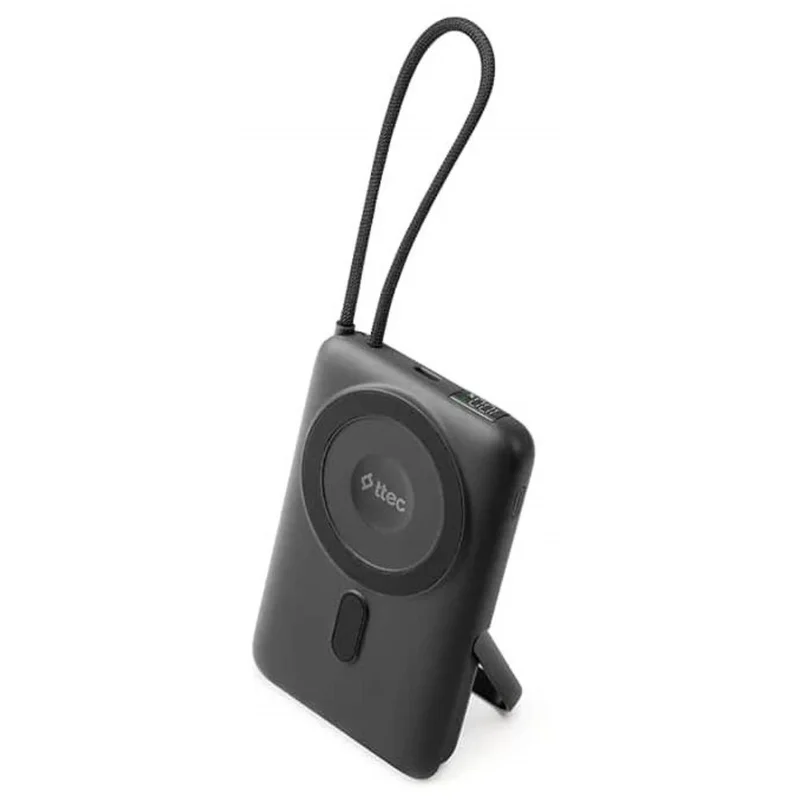 Внешний аккумулятор ttec Recharger M LCD 10.000 mAh Magesafe comp PD 20W with USB-C Cable and Stand 2