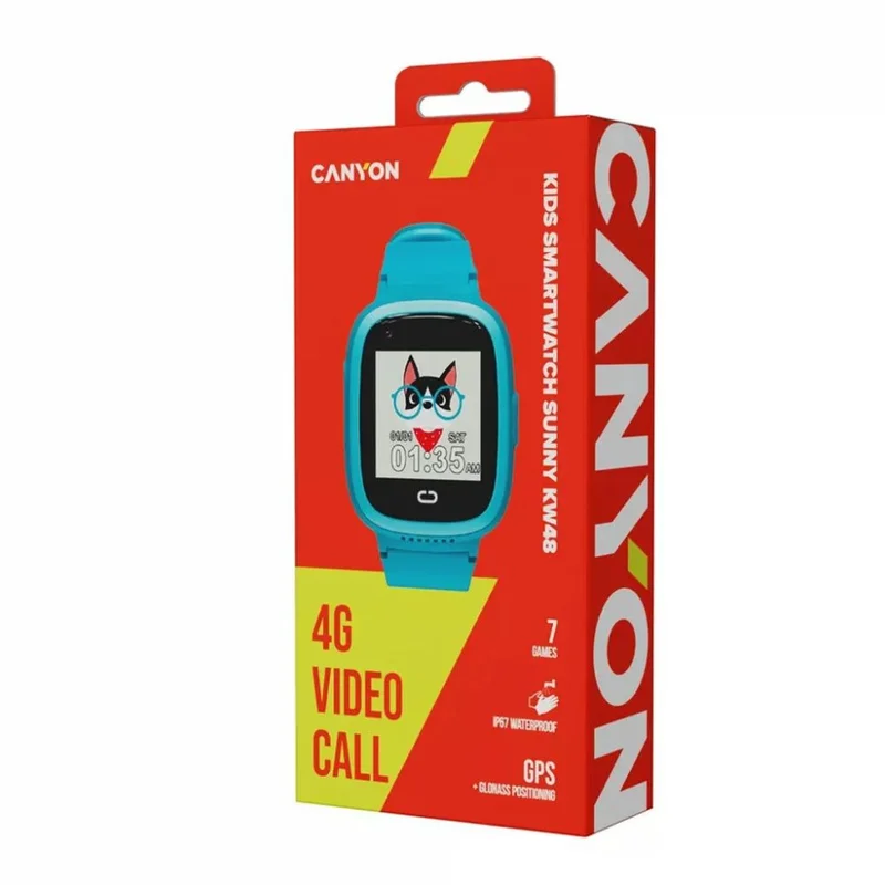Детские смарт-часы CANYON Sunny KW-48 Video 4G GPS Games&Music Blue (CNE-KW48BL) 6