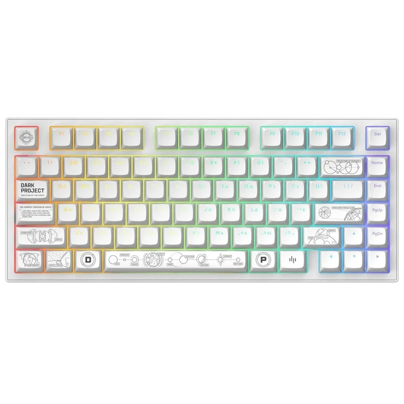 Игровая клавиатура USB/BT Dark Project ALU81A Terra Nova, White (DPKB_NOVA_81_ANSI_WHITE_UA)