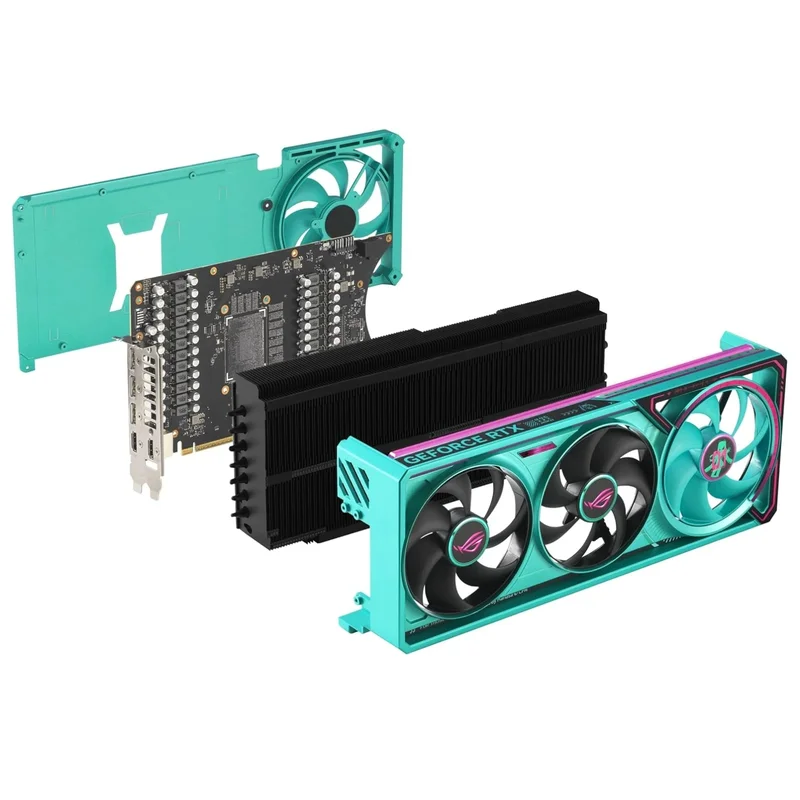 Видеокарта Asus RTX 5080 ROG ASTRAL MIKU 16GB 256bit/G7 (2HDMI+3DP)[ROG ASTRAL RTX5080 16G MIKU W] 8