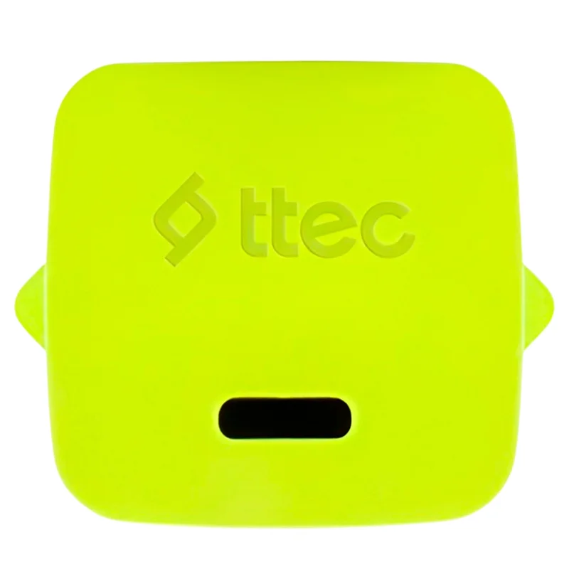 Адаптер и кабель ttec SmartCharger GAN 20W PD Travel Fast Charger + Lighting - USB-C 3A Cable 120cm, Neon Yellow 3