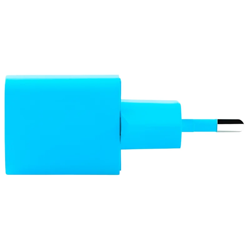 Адаптер и кабель ttec SmartCharger GAN 20W PD Travel Fast Charger + Lighting - USB-C 3A Cable 120cm, Neon Blue 4