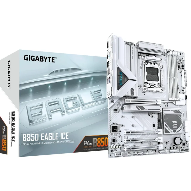 Материнская плата Gigabyte B850 EAGLE ICE AM5 4DDR5 PCI-E 4x16 (HDMI+DP) ATX 3