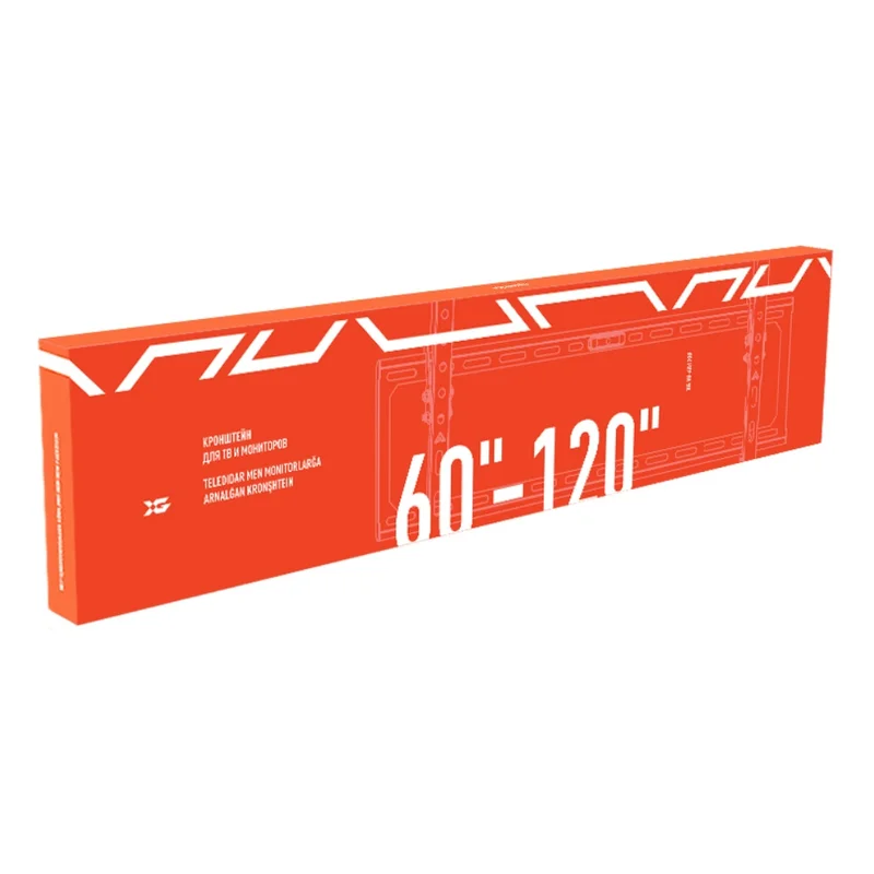 Кронштейн для ТВ и мониторов XG 60"-120" W-60120T макс.нагр 120кг уг.накл -10°+10° Black 3