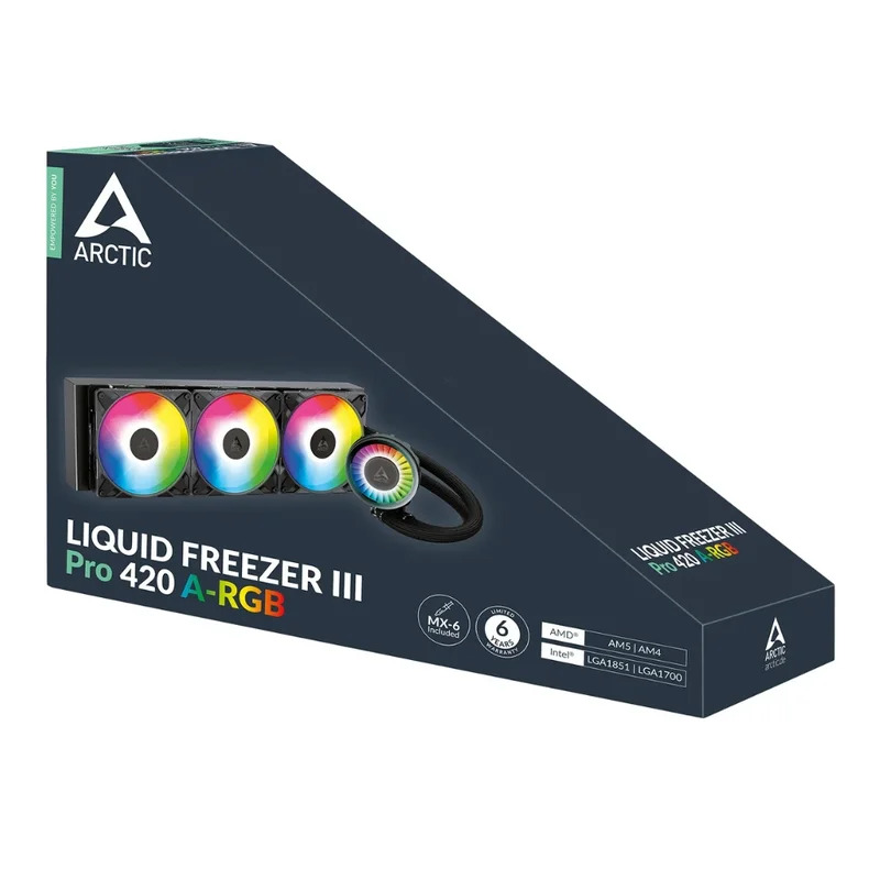 Система жидкостного охлаждения для CPU ARCTIC Liquid Freezer III Pro 420 A-RGB Black [ACFRE00185A] 4