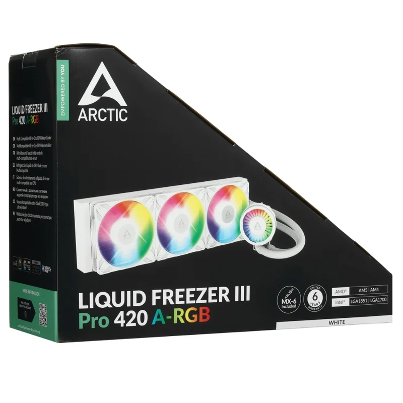 Система жидкостного охлаждения для CPU ARCTIC Liquid Freezer III Pro 420 A-RGB White [ACFRE00189A] 7