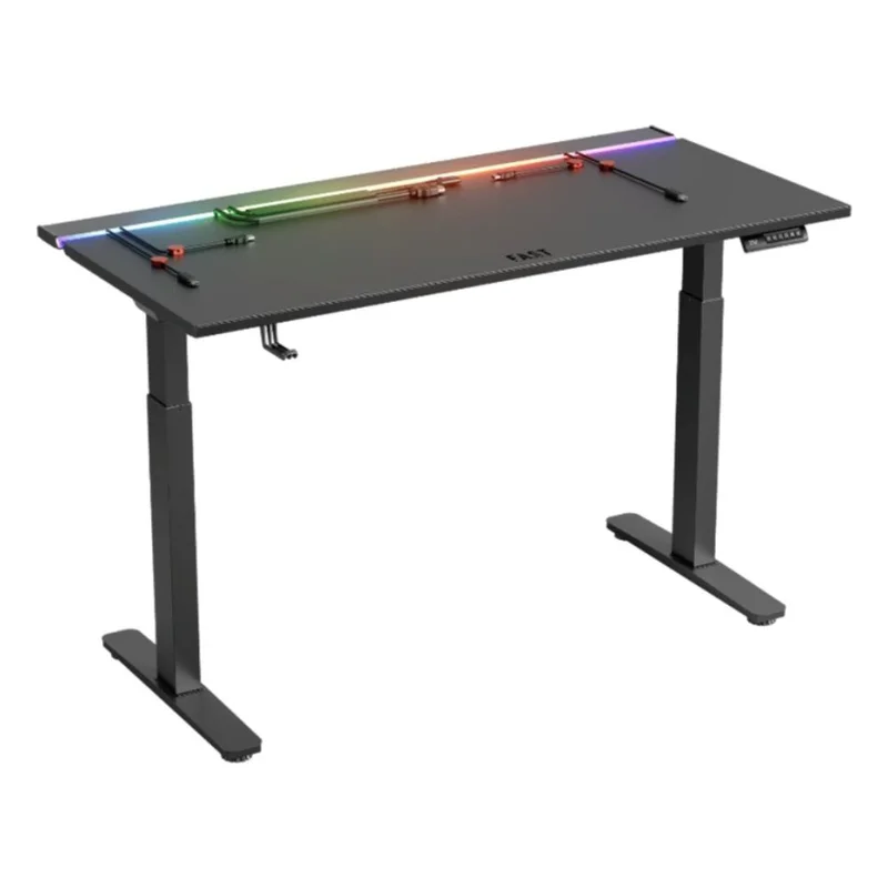 Игровой компьютерный стол 1STPLAYER FAST-1470-RGB-BK, Black