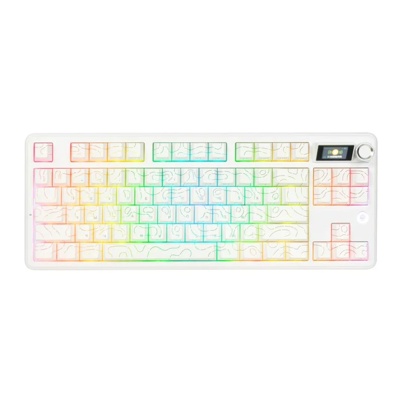 Игровая клавиатура бесроводная Ajazz AK870 V2, White (AK870/Murad/White) 2