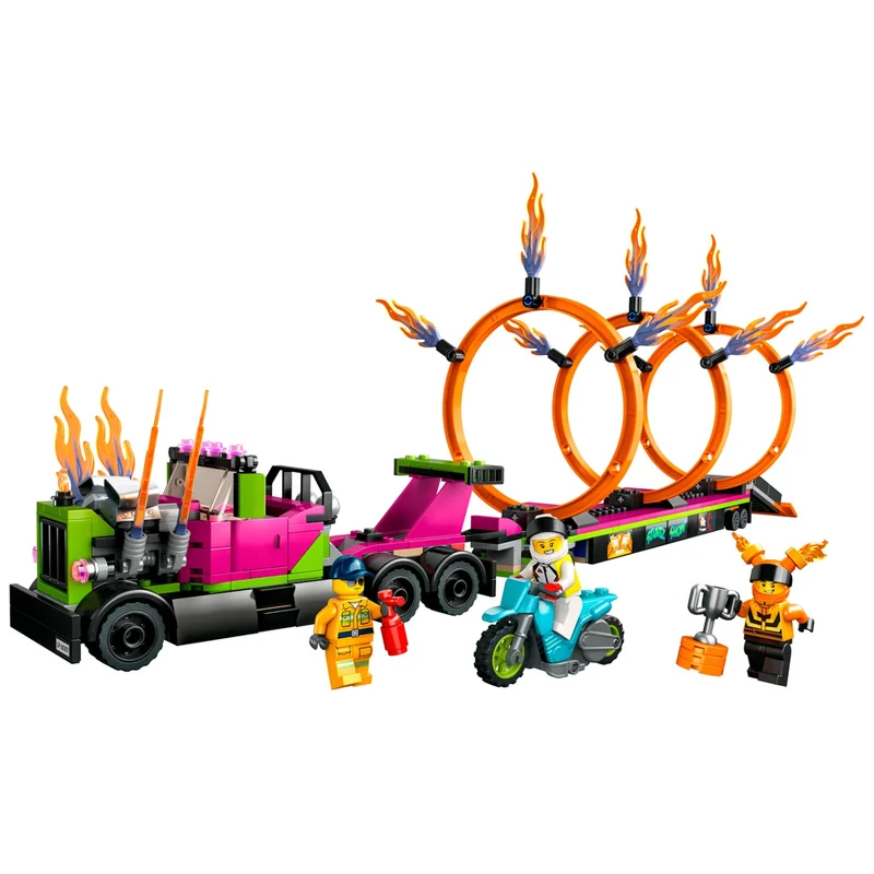 Конструктор LEGO City Трюковый грузовик и испытание с огненными кольцами (LEGO 60357) 4