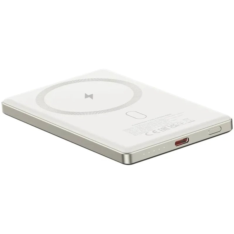 Внешний аккумулятор Canyon Power bank slim Magsafe 5000 mAh (CNS-CPB505BE), Beige 6