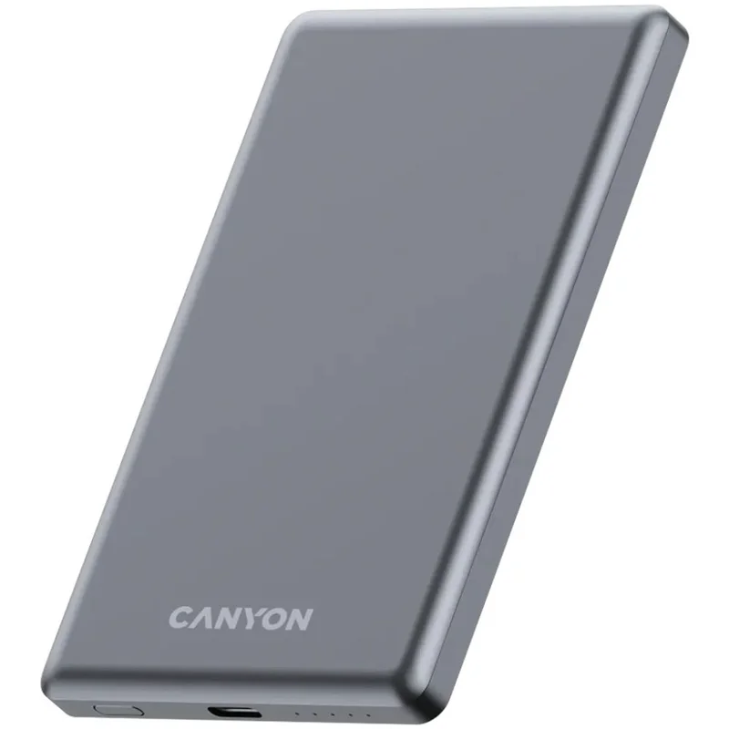 Внешний аккумулятор Canyon Power bank slim Magsafe 5000 mAh (CNS-CPB505DG), Grey 4