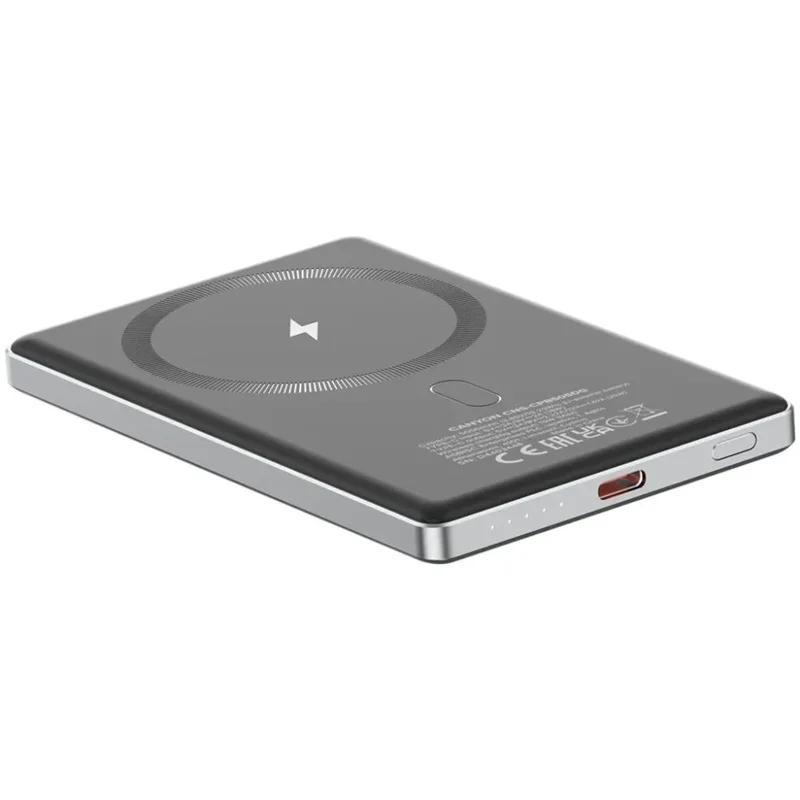 Внешний аккумулятор Canyon Power bank slim Magsafe 5000 mAh (CNS-CPB505DG), Grey 6