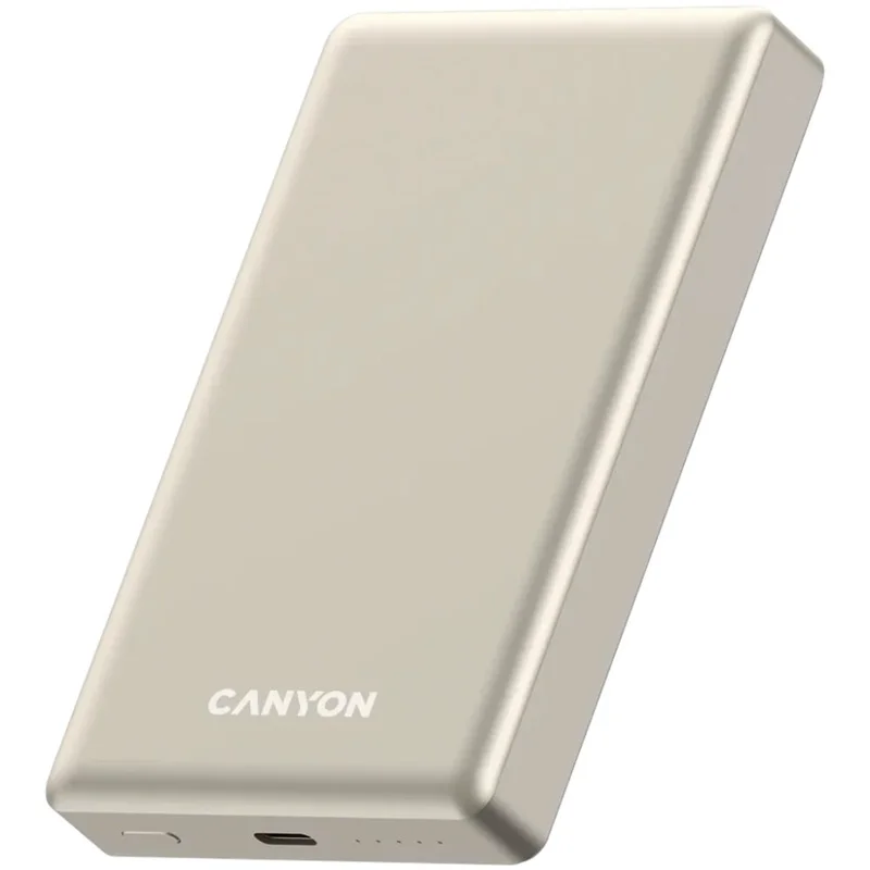Внешний аккумулятор Canyon Power bank slim Magsafe 10000 mAh (CNS-CPB510BE), Beige 4