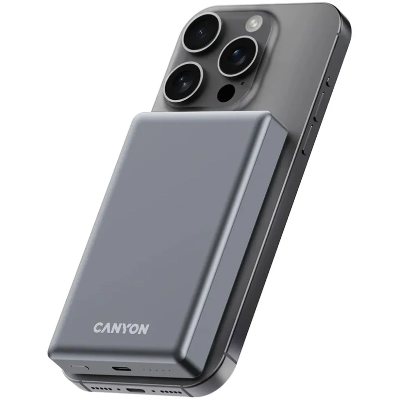 Внешний аккумулятор Canyon Power bank slim Magsafe 10000 mAh (CNS-CPB510DG), Grey 7