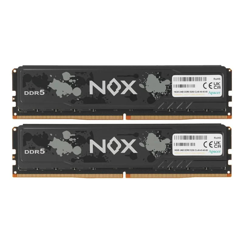 Оперативная память DDR5 DIMM 32GB(16GBx2)/5200Mhz Apacer NOX Black [AH5U32G52C522MBAA-2] 2