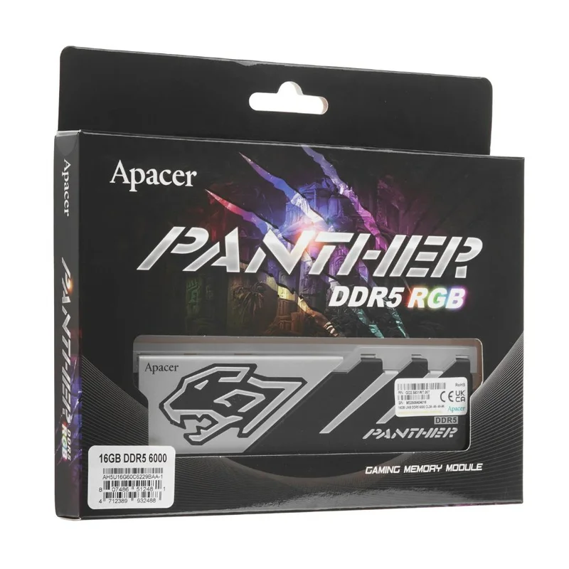 Оперативная память DDR5 DIMM 16GB/6000Mhz Apacer Panther RGB Black [AH5U16G60C6229BAA-1] 3