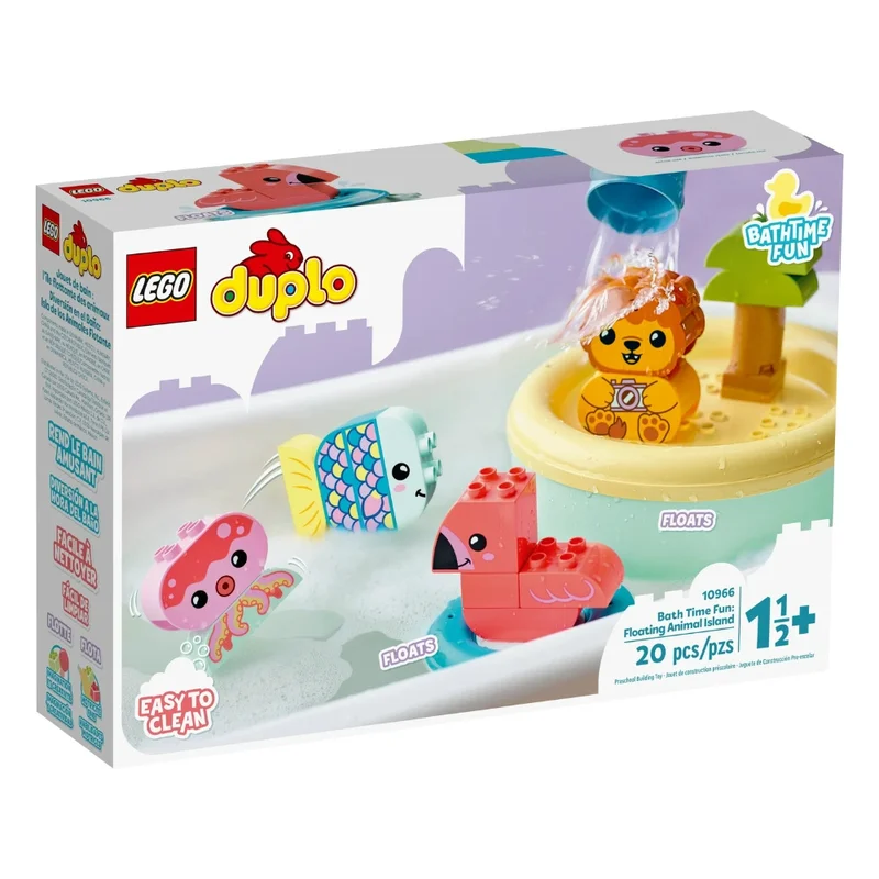 Конструктор LEGO DUPLO My First Приключения в ванной: плавучий остров для зверей (LEGO 10966) 5