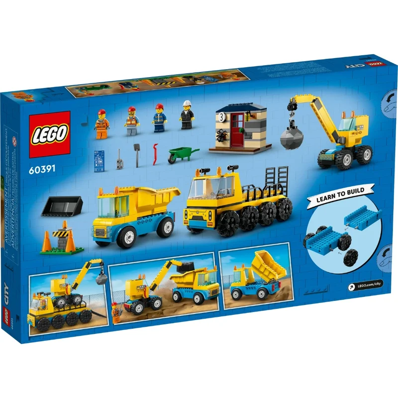 Конструктор LEGO City Строительный грузовик и шаровидный кран-таран (LEGO 60391) 8