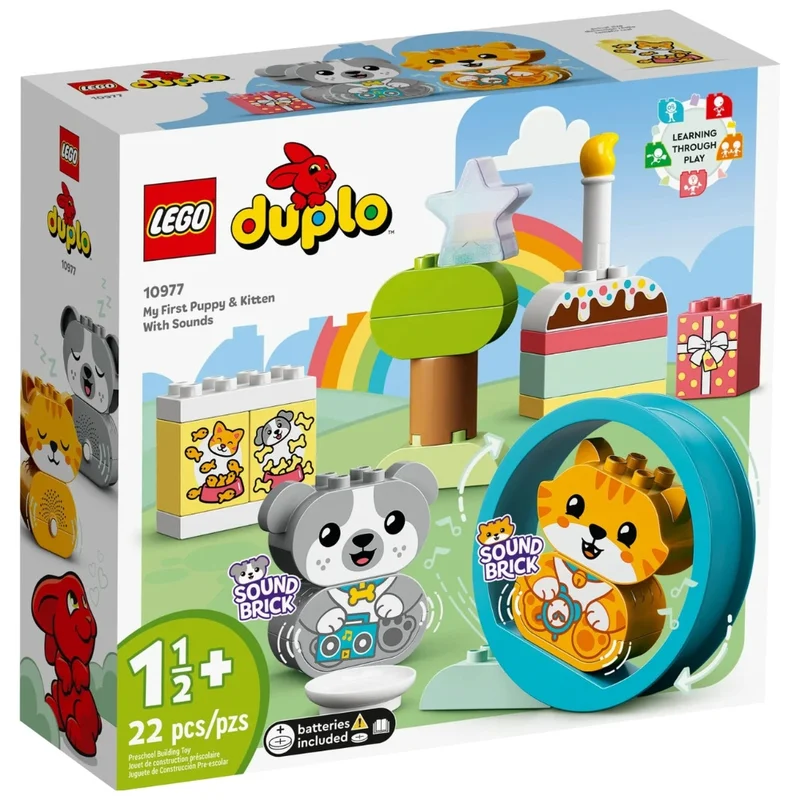 Конструктор LEGO DUPLO My First Мой первый щенок и котенок со звуками (LEGO 10977) 4