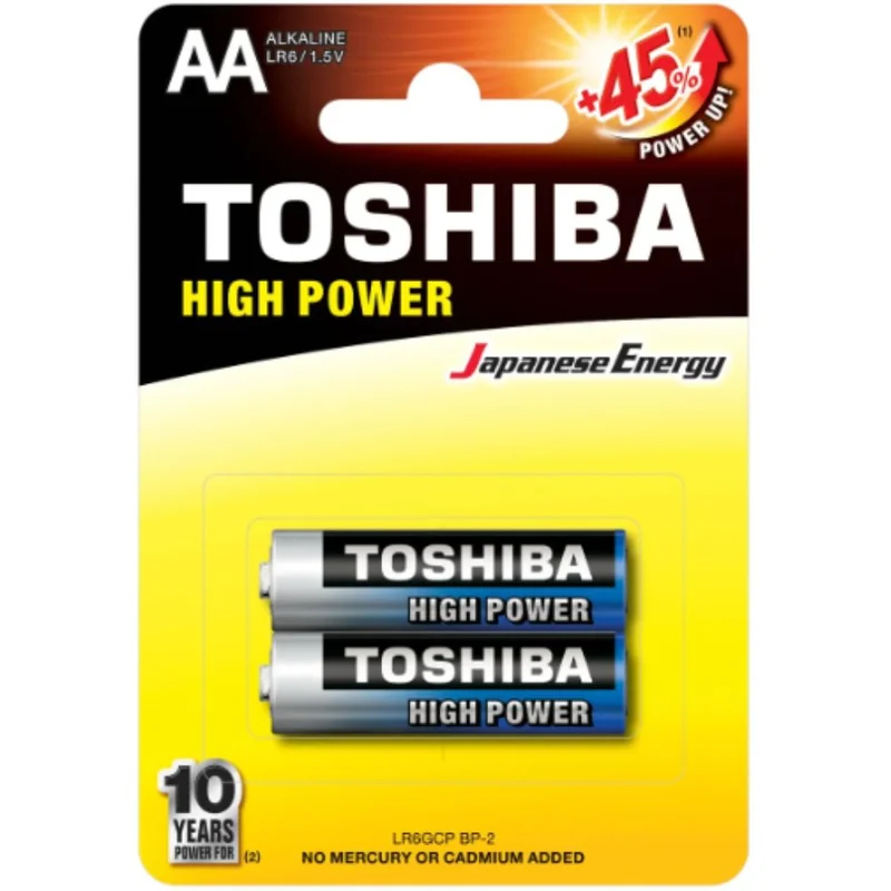 Батарейка AA/LR6GCP 2шт Toshiba High Power Alkaline (TA 4904530592720)