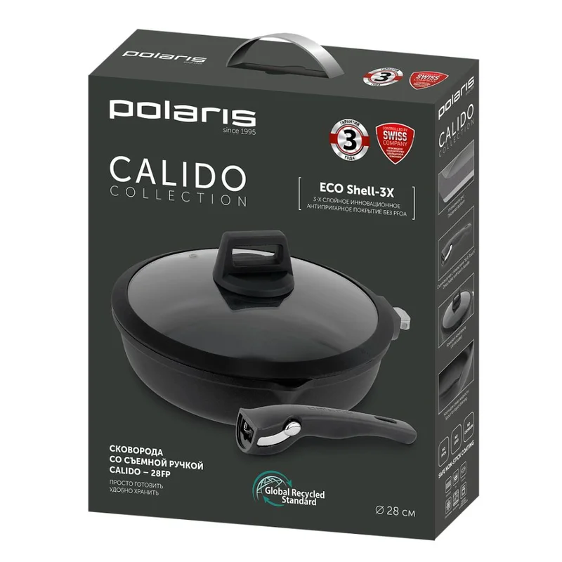 Сковорода 28см ст/кр Polaris Calido-28FP 7
