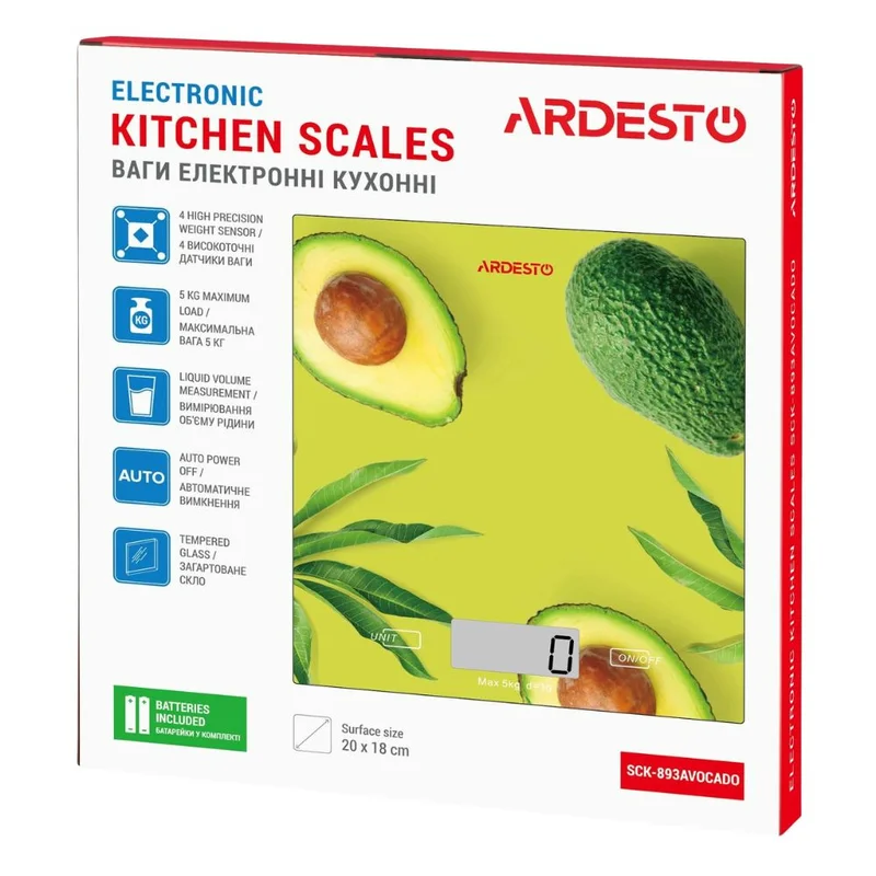 Весы кухонные Ardesto SCK-893AVOCADO 5