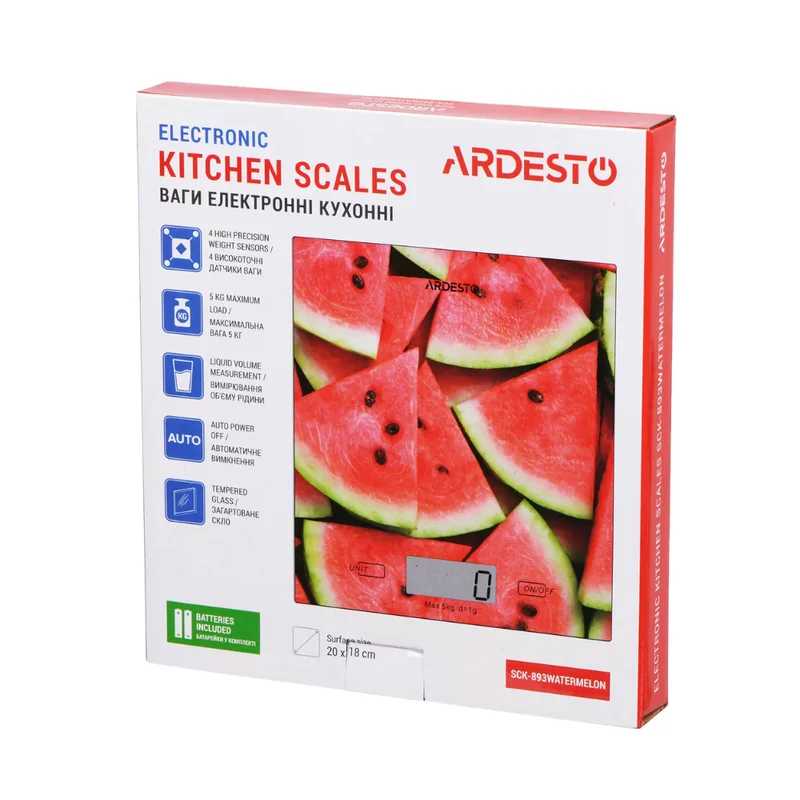 Весы кухонные Ardesto SCK-893WATERMELON 5