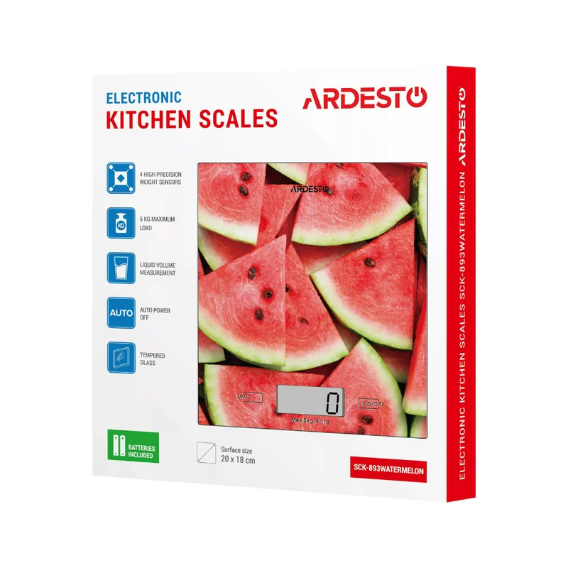 Весы кухонные Ardesto SCK-893WATERMELON 6