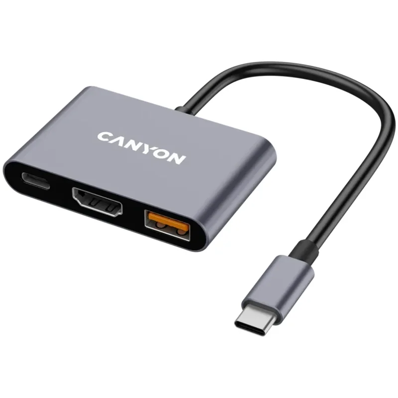 Мультипортовый адаптер CANYON 3 in 1, Grey (CNS-TDS4) 2