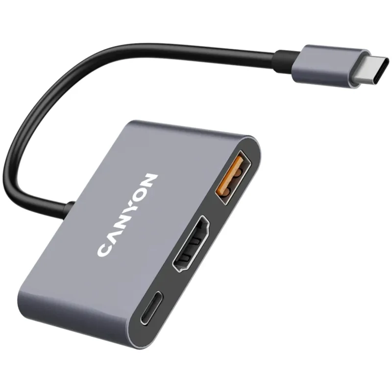 Мультипортовый адаптер CANYON 3 in 1, Grey (CNS-TDS4) 3